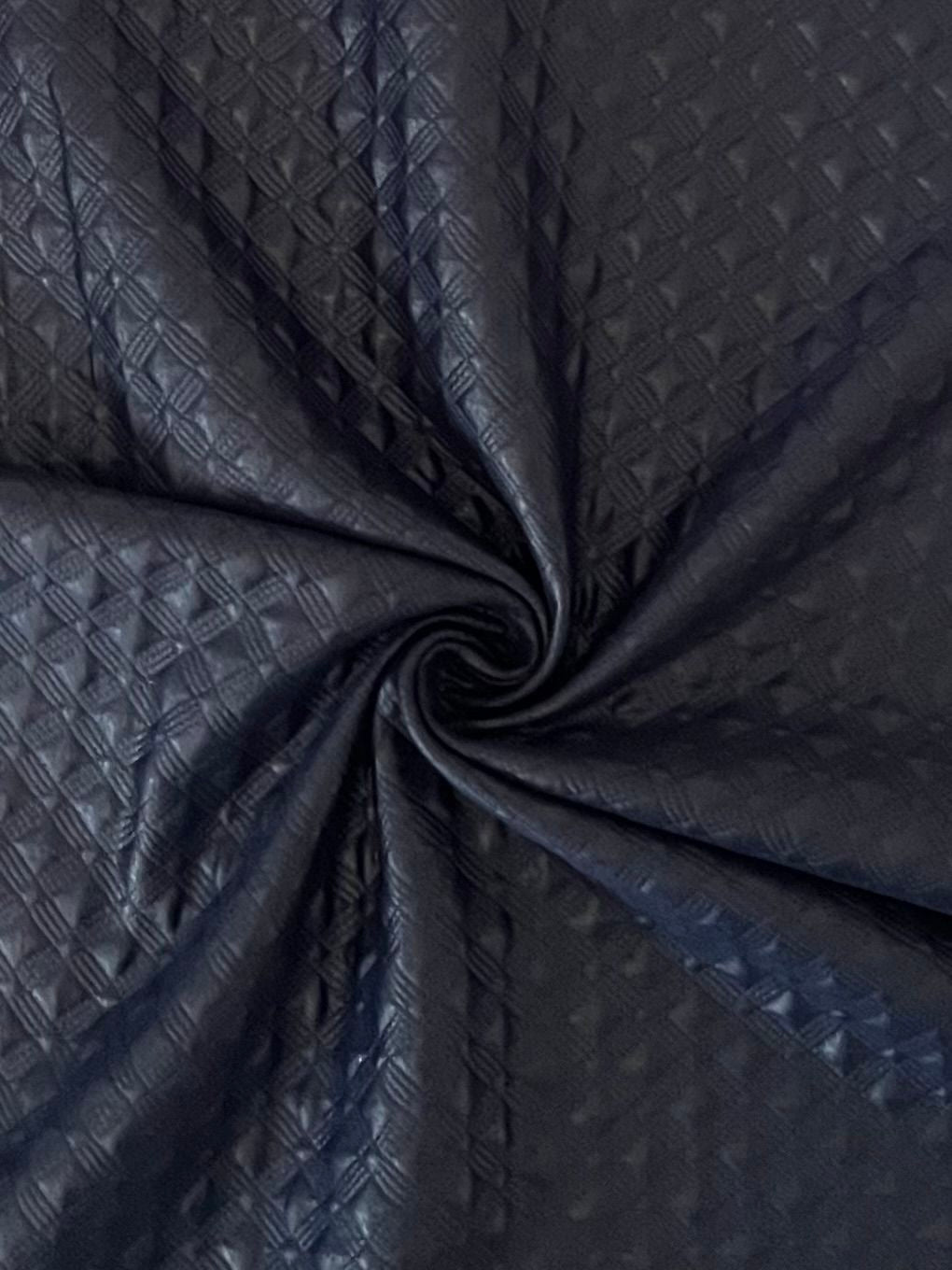 17053 NAVY BLUE EMBELLISHMENT/EMBOSSED KNITS LEATHER SOLIDS