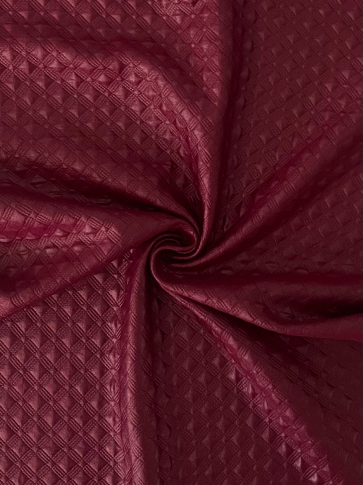 17053 WINE EMBELLISHMENT/EMBOSSED KNITS LEATHER RED SOLIDS