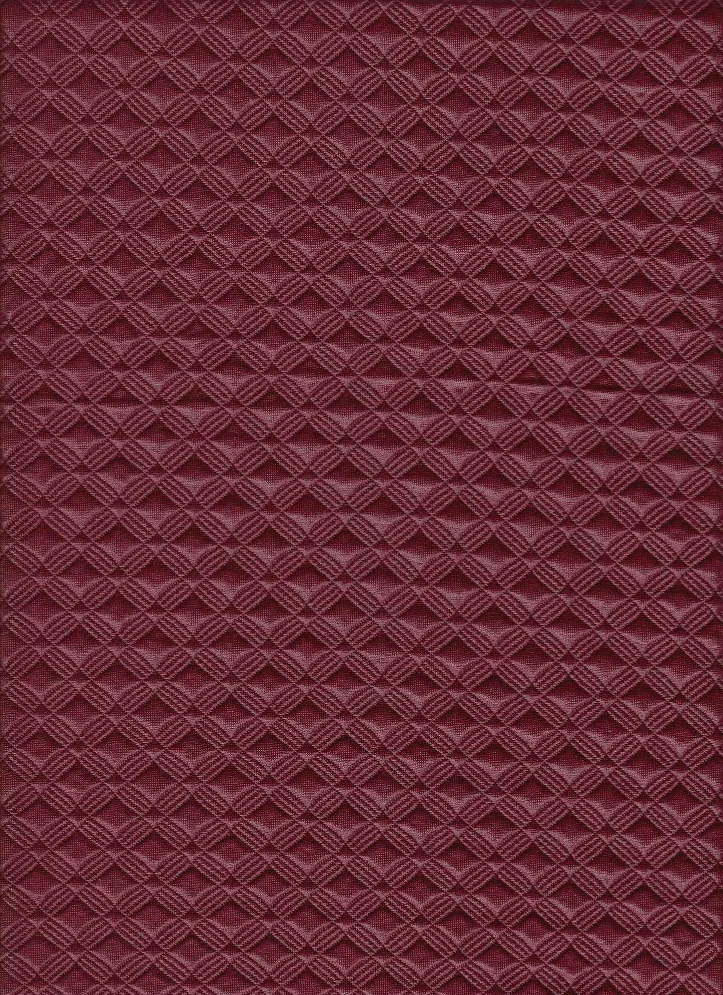 17053 WINE EMBELLISHMENT/EMBOSSED KNITS LEATHER RED SOLIDS