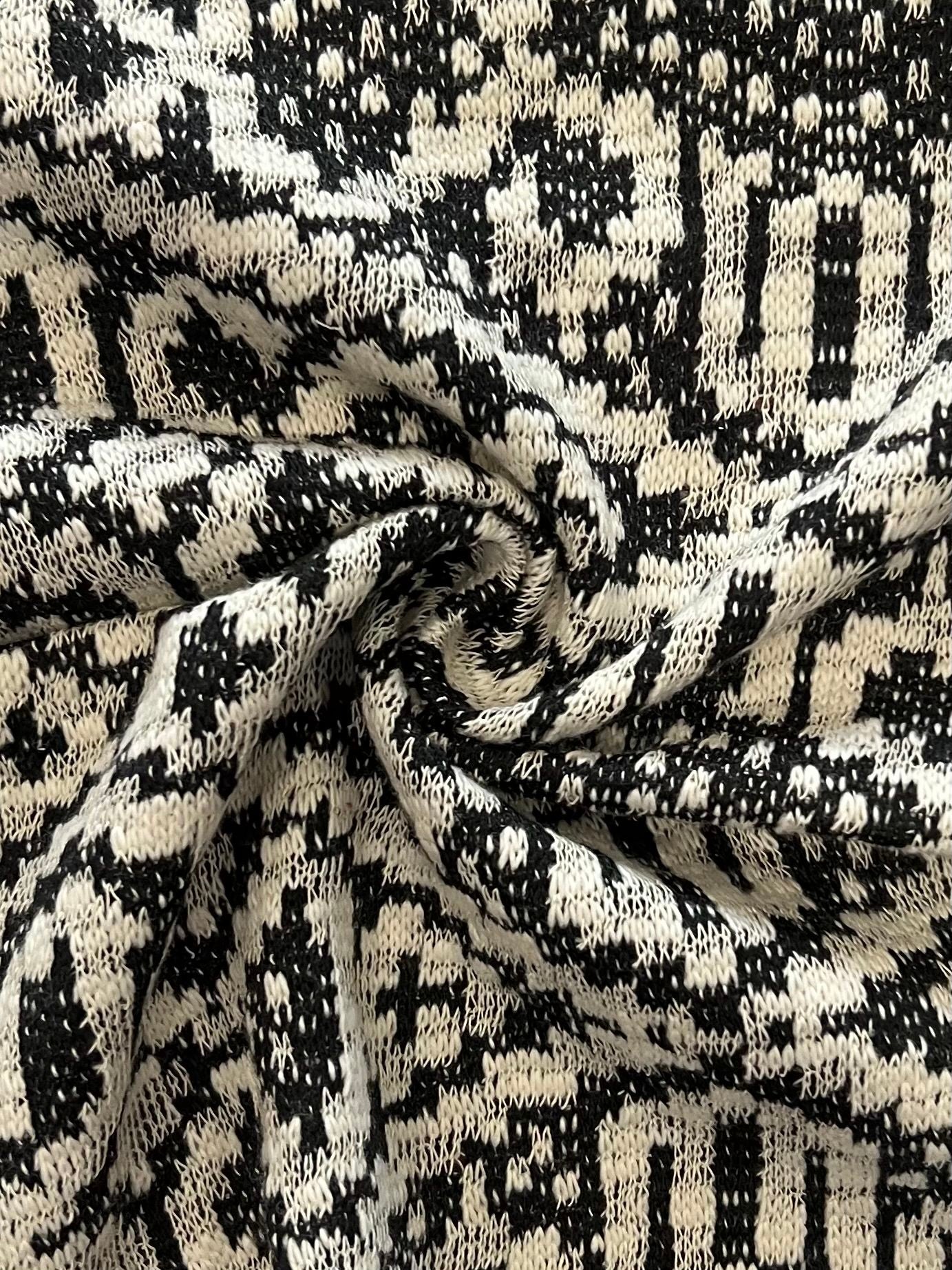 17054 BLACK/NATURAL BLACK FRENCH TERRY JACQUARD/NOVELTY KNITS PRINTS SLUB/NEPS