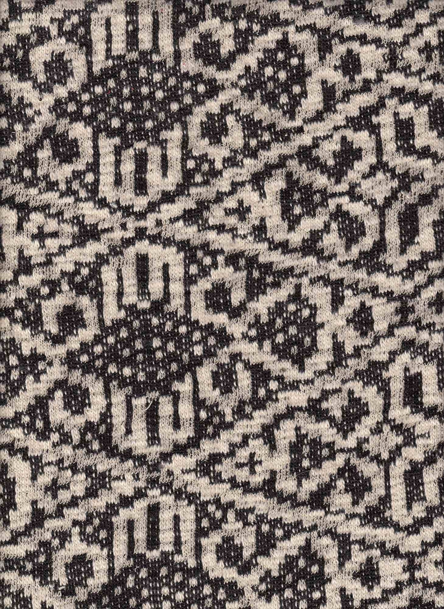 17054 BLACK/NATURAL BLACK FRENCH TERRY JACQUARD/NOVELTY KNITS PRINTS SLUB/NEPS