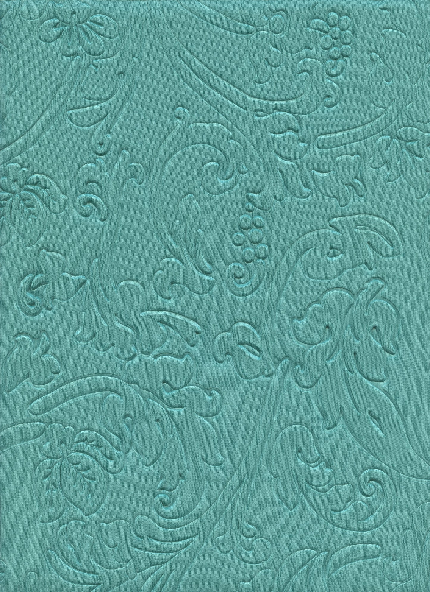 EMBOSSED TECHNO MINT DARK EMBELLISHMENT/EMBOSSED GREEN JACQUARD/NOVELTY KNITS TECHNO/CREPE/SCUBA