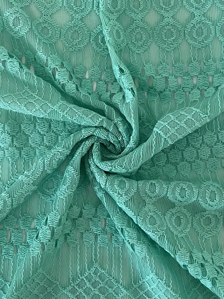 15108 MINT MOSAIC GREEN NON STRETCH LACE