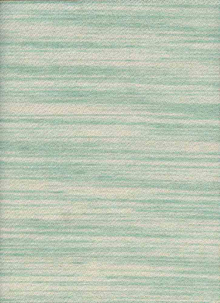 13991 TEAL WHITE FRENCH TERRY KNITS STRIPES