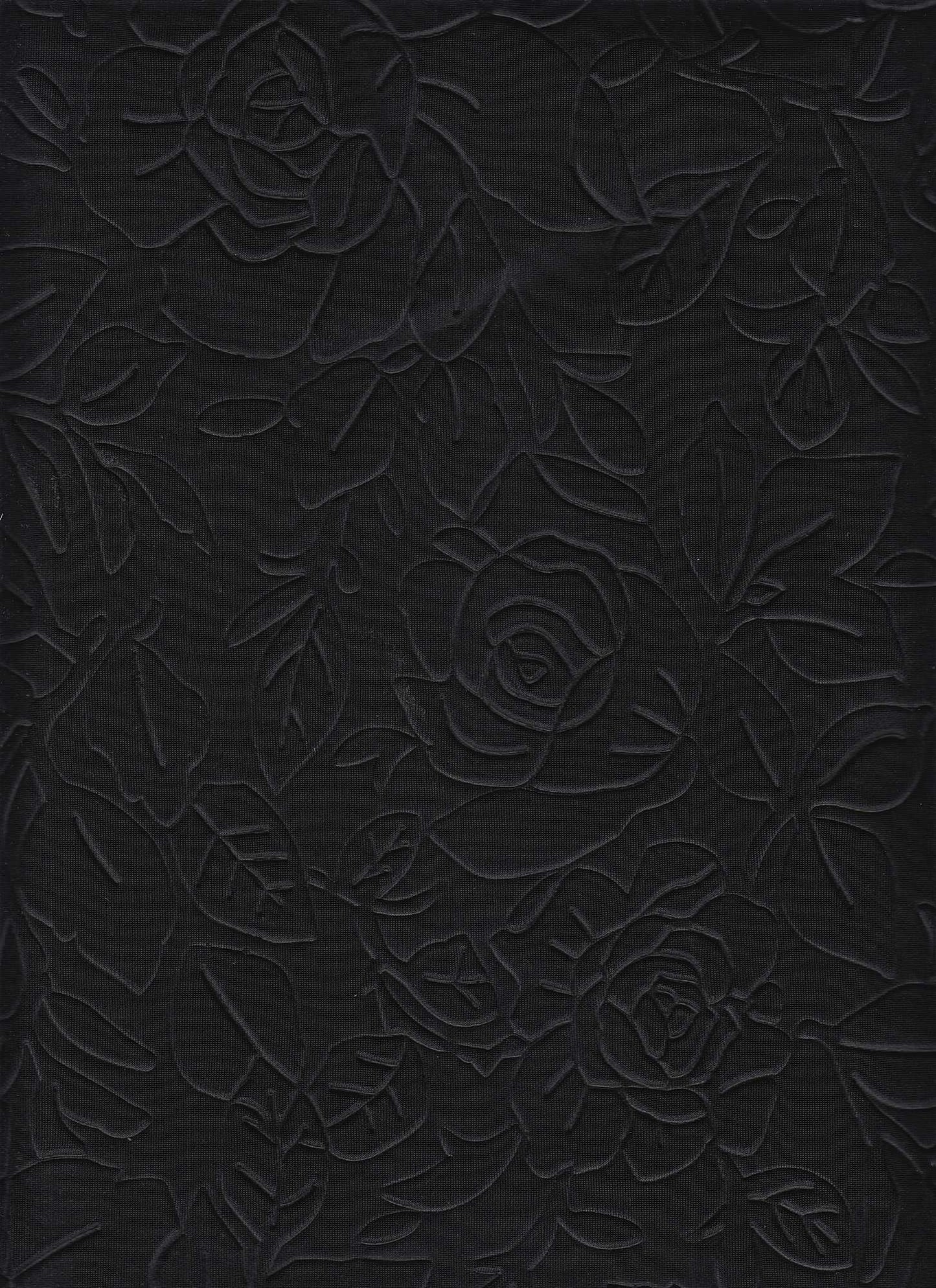 EMBOSSED ROSE BLACK BLACK EMBELLISHMENT/EMBOSSED JACQUARD/NOVELTY KNITS TECHNO/CREPE/SCUBA