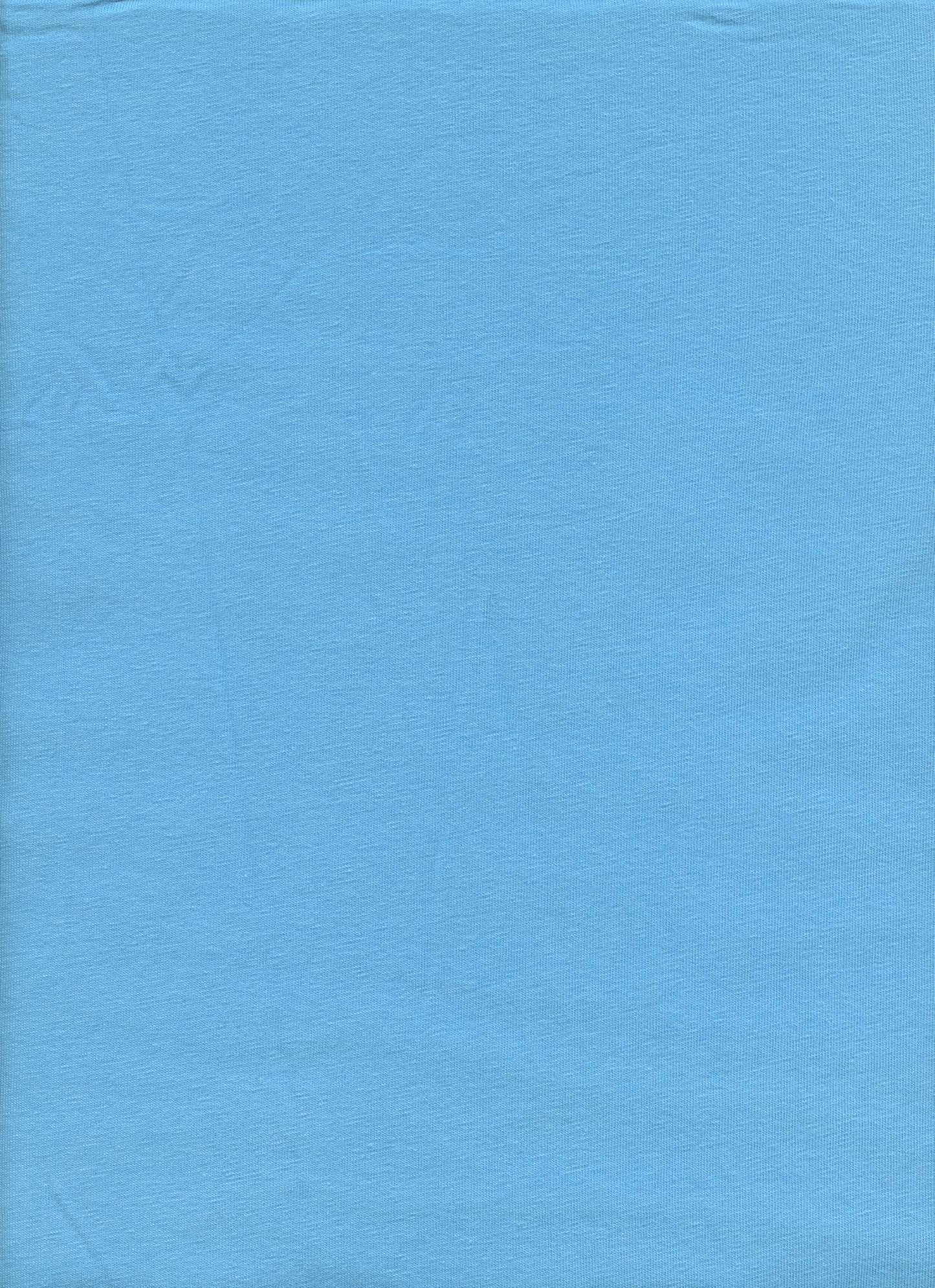 CSJ 165 AQUA* ATHLETIC BLUE COTTON/COTTON SPANDEX KNITS SOLIDS