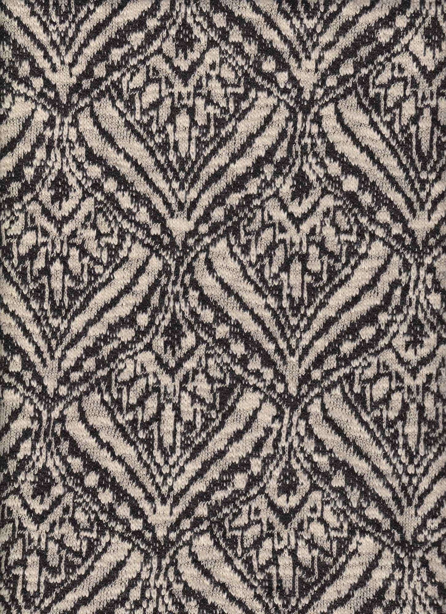17084 BLACK/NATURAL BLACK FRENCH TERRY JACQUARD/NOVELTY KNITS PRINTS SLUB/NEPS