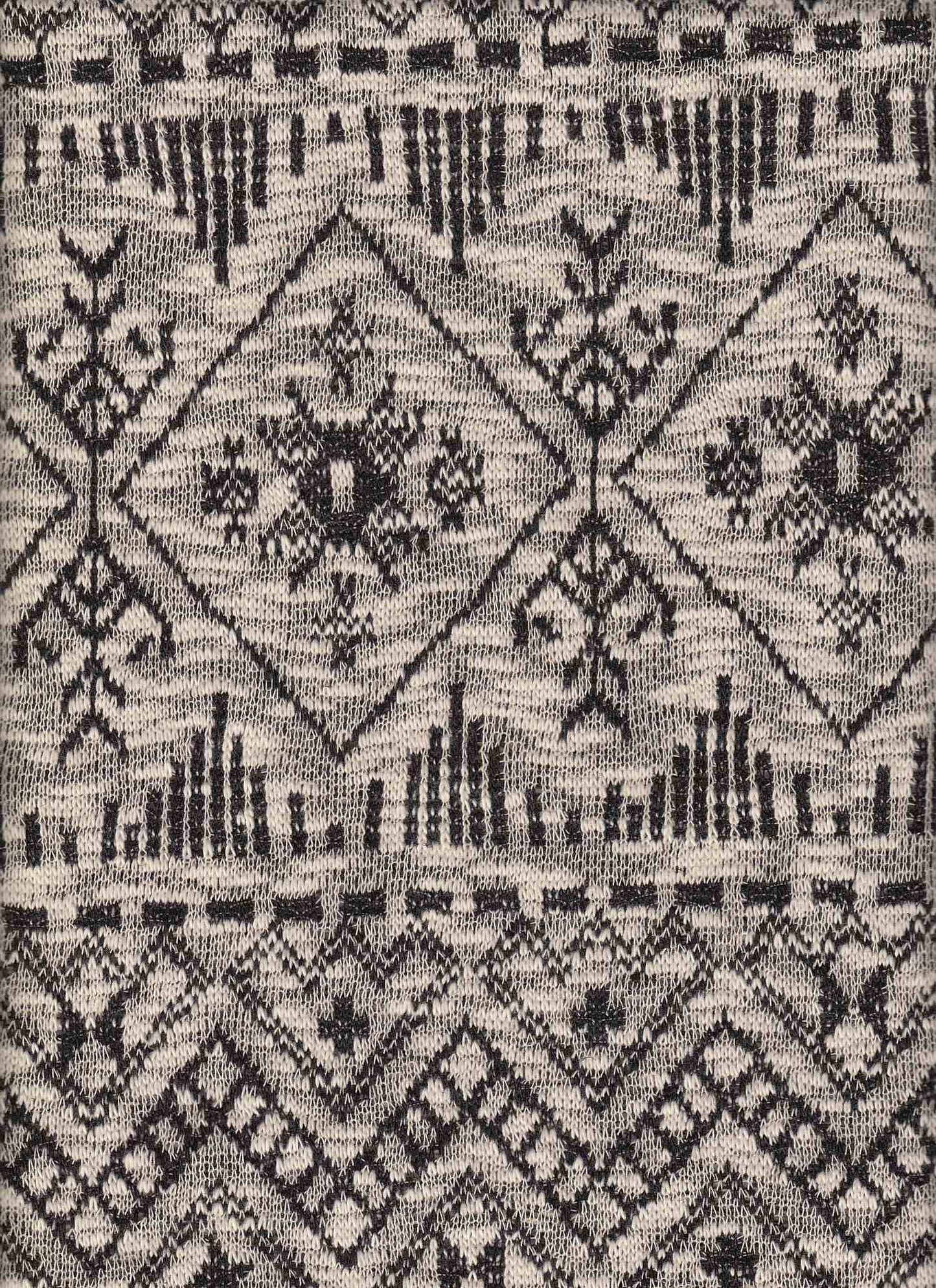 17085 BLACK/NATURAL BLACK FRENCH TERRY JACQUARD/NOVELTY KNITS PRINTS SLUB/NEPS