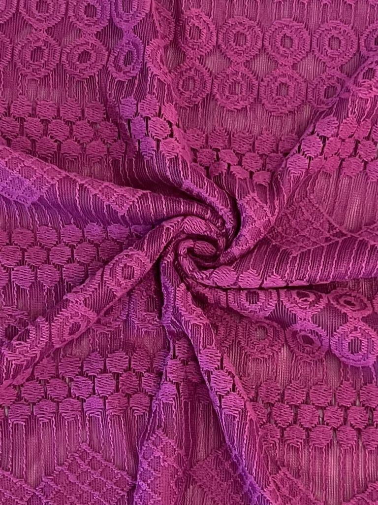 15108 PURPLE WINE NON STRETCH LACE PURPLE