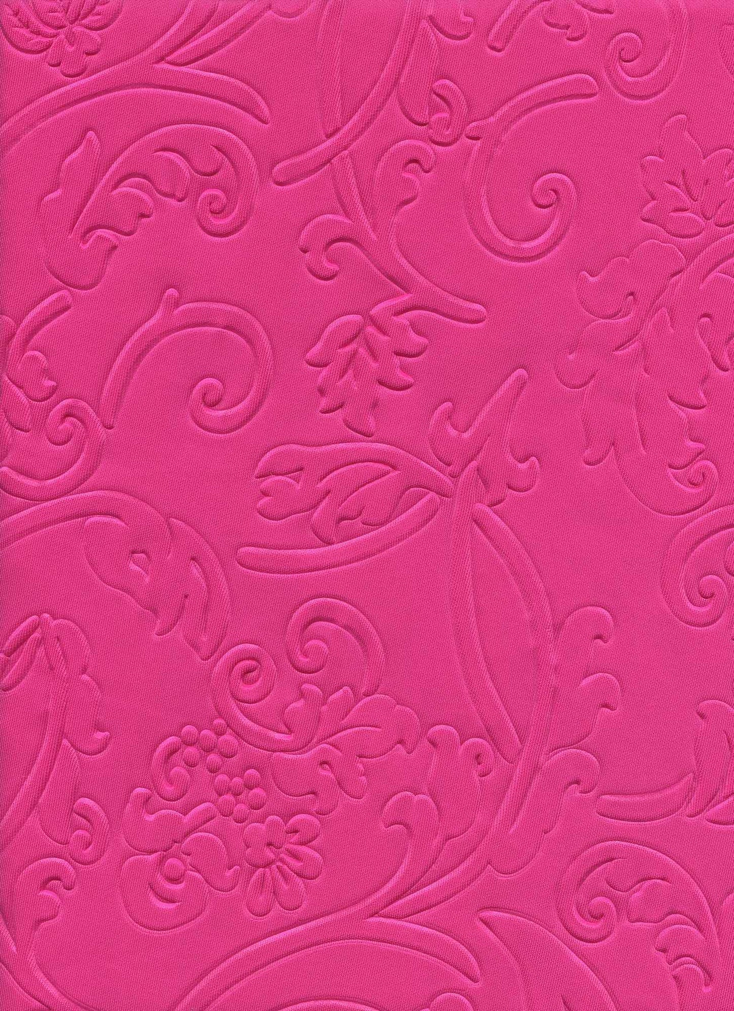 EMBOSSED TECHNO NEON FUSCHIA EMBELLISHMENT/EMBOSSED JACQUARD/NOVELTY KNITS PINK TECHNO/CREPE/SCUBA