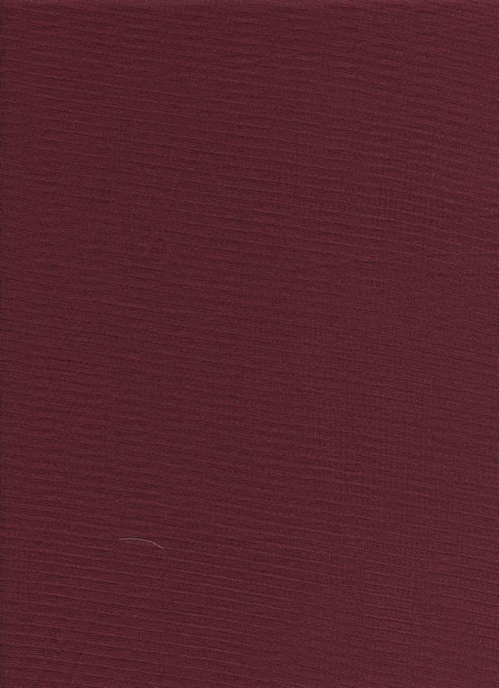 12121 DEEP BORDEAUX "CRINKLE CRUSH PLEATED" KNITS RAYON SPANDEX RED RIBS SOLIDS