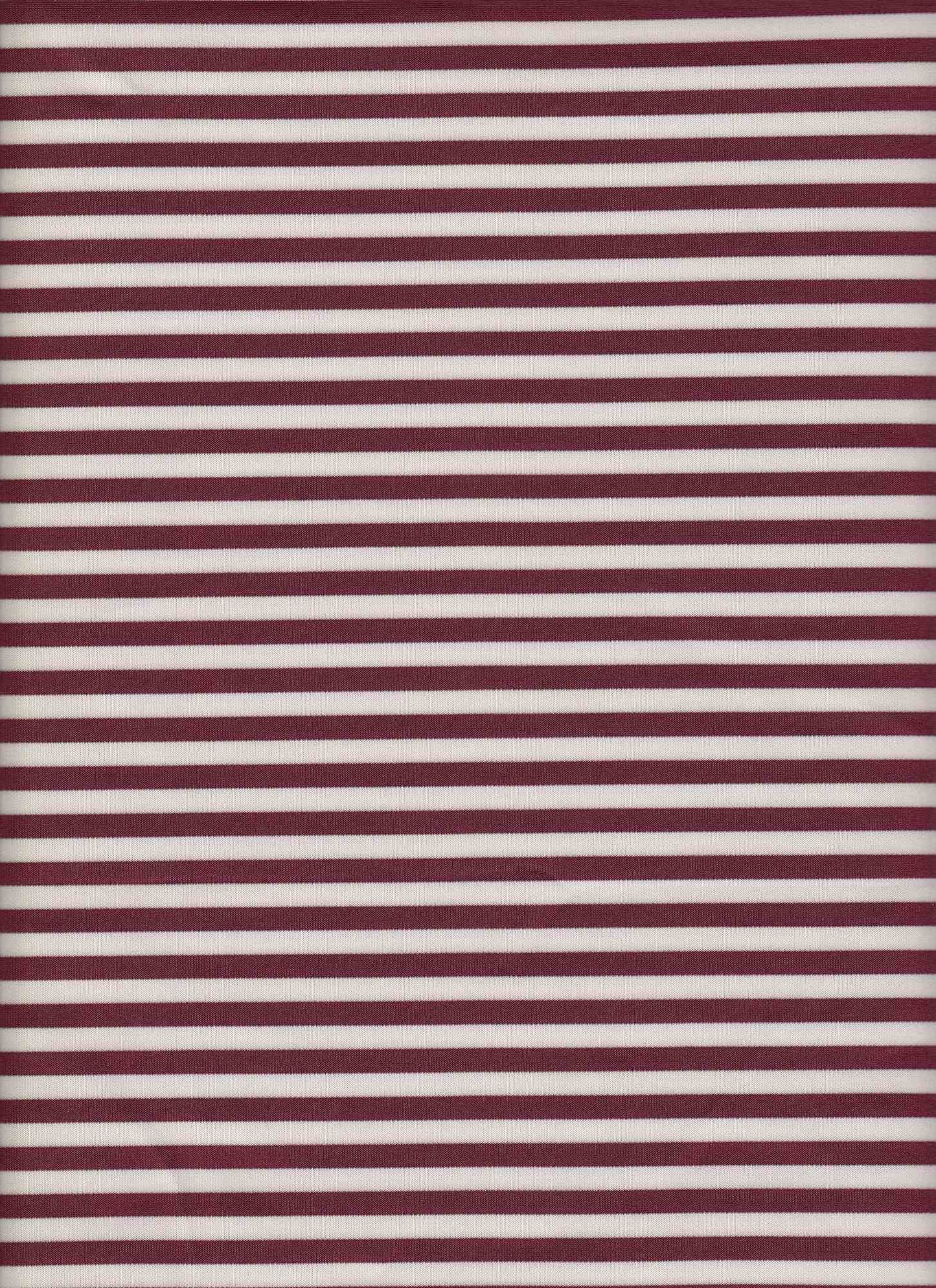 15155 BORDEAUX/WHITE KNITS PONTI/OTTOMAN RED STRIPES TECHNO/CREPE/SCUBA