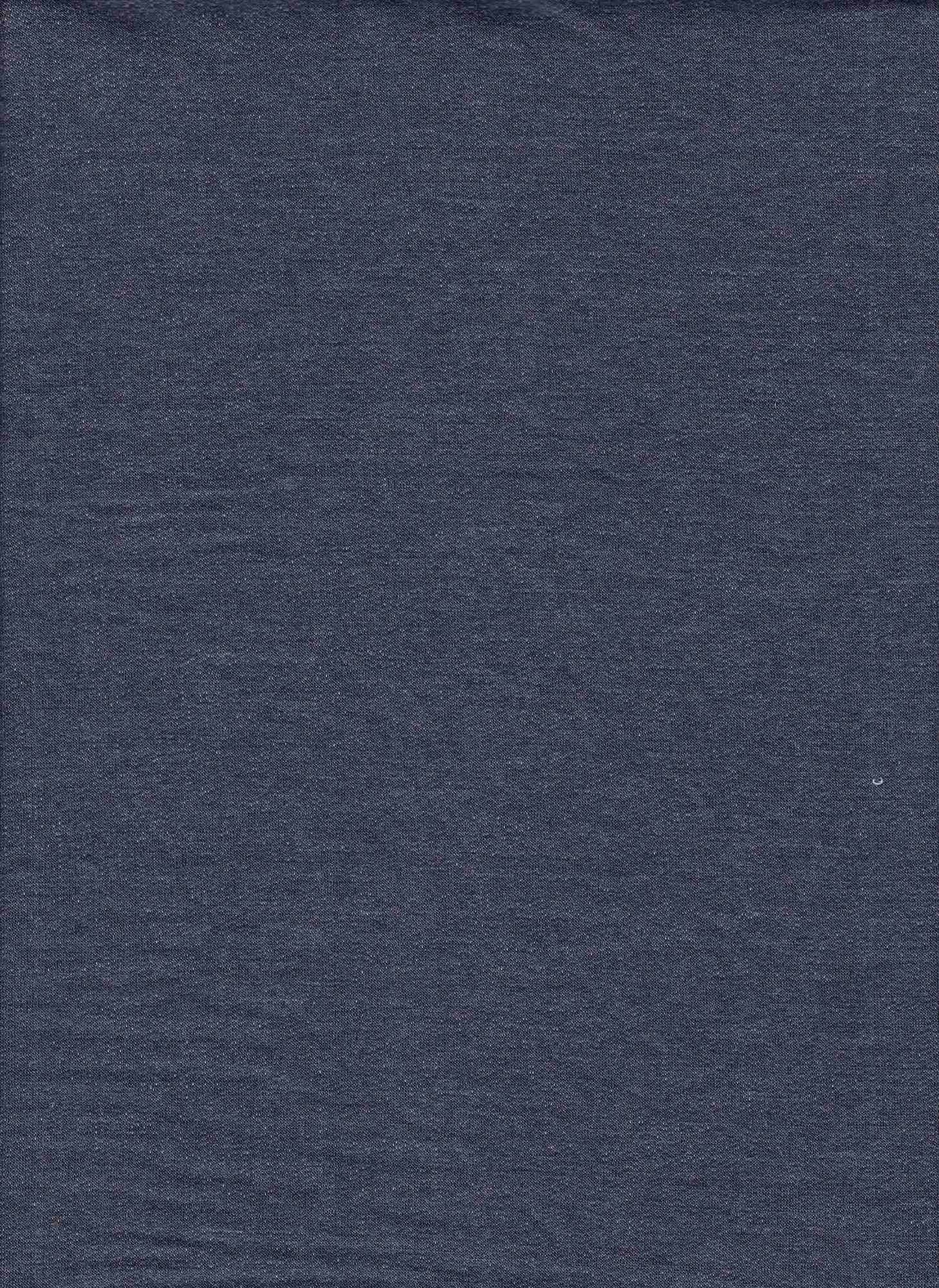 17086 HTR DENIM BLUE FRENCH TERRY KNITS RAYON SPANDEX SOLIDS