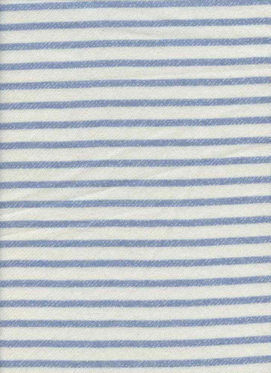15163 CHAMBRAY BLUE FRENCH TERRY KNITS STRIPES