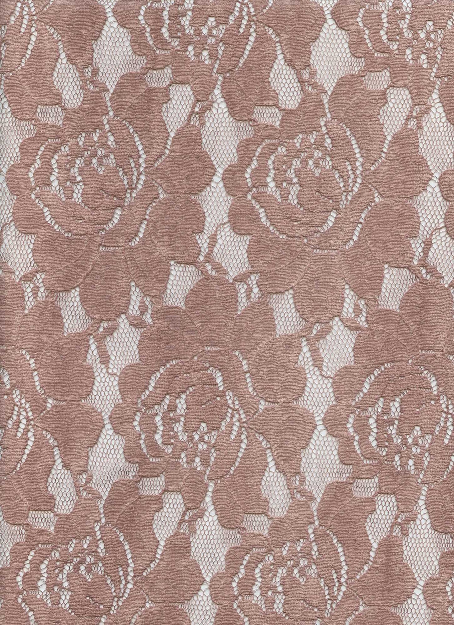 X20010 WASHED ROSE NON STRETCH LACE PINK