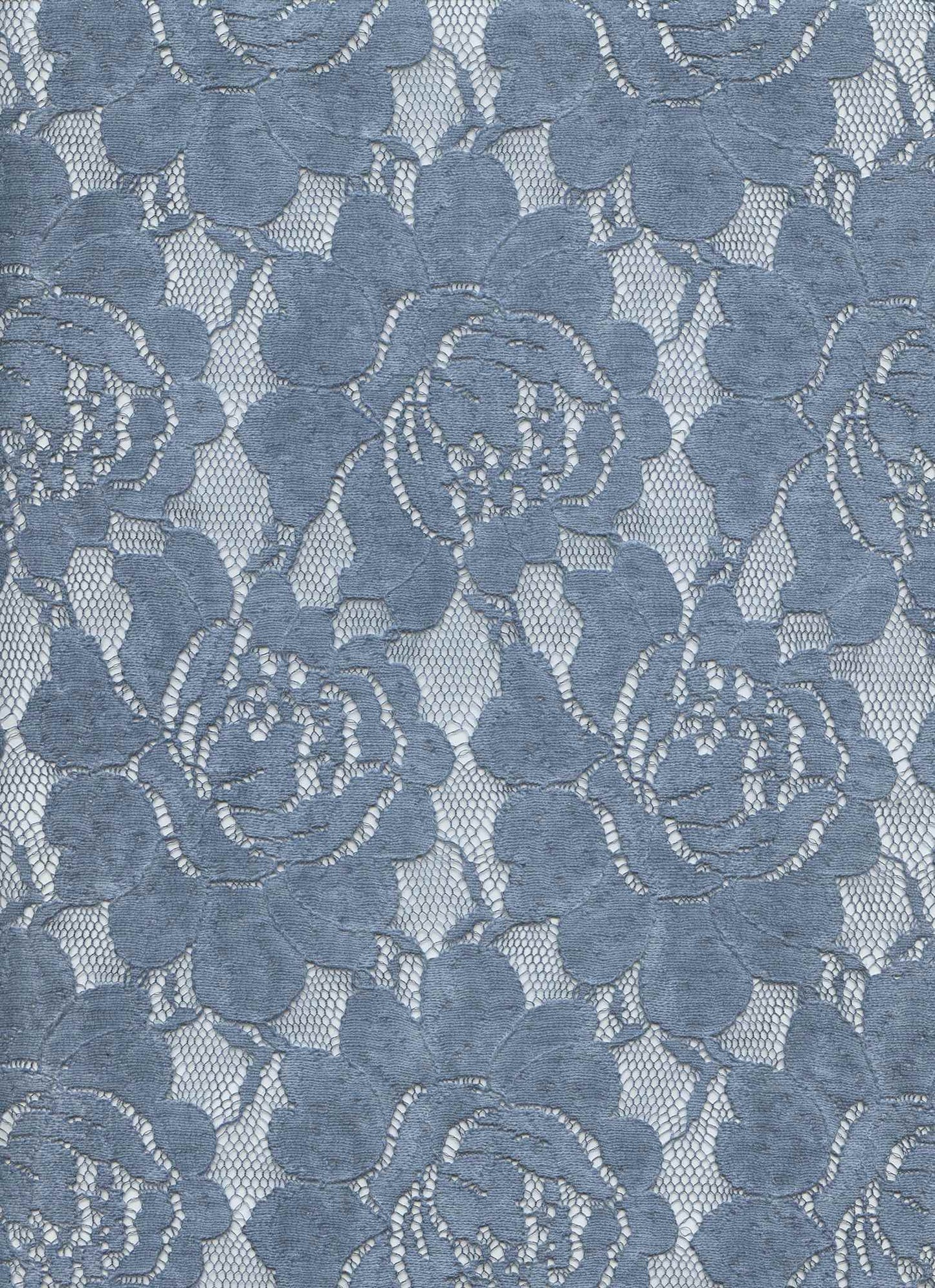 X20010 WASHED CHAMBRAY BLUE NON STRETCH LACE