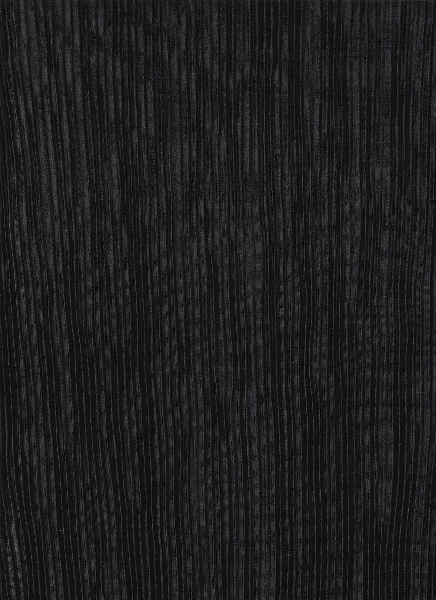18370 BLACK BLACK CRINKLE CRUSH PLEATED KNITS SOLIDS STRIPES