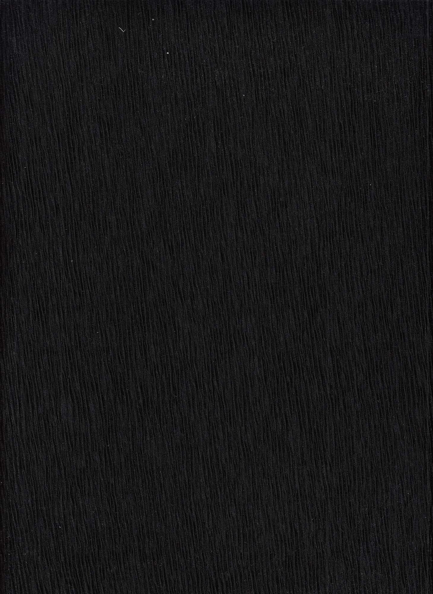 18374 BLACK BLACK CRINKLE CRUSH PLEATED KNITS SOLIDS