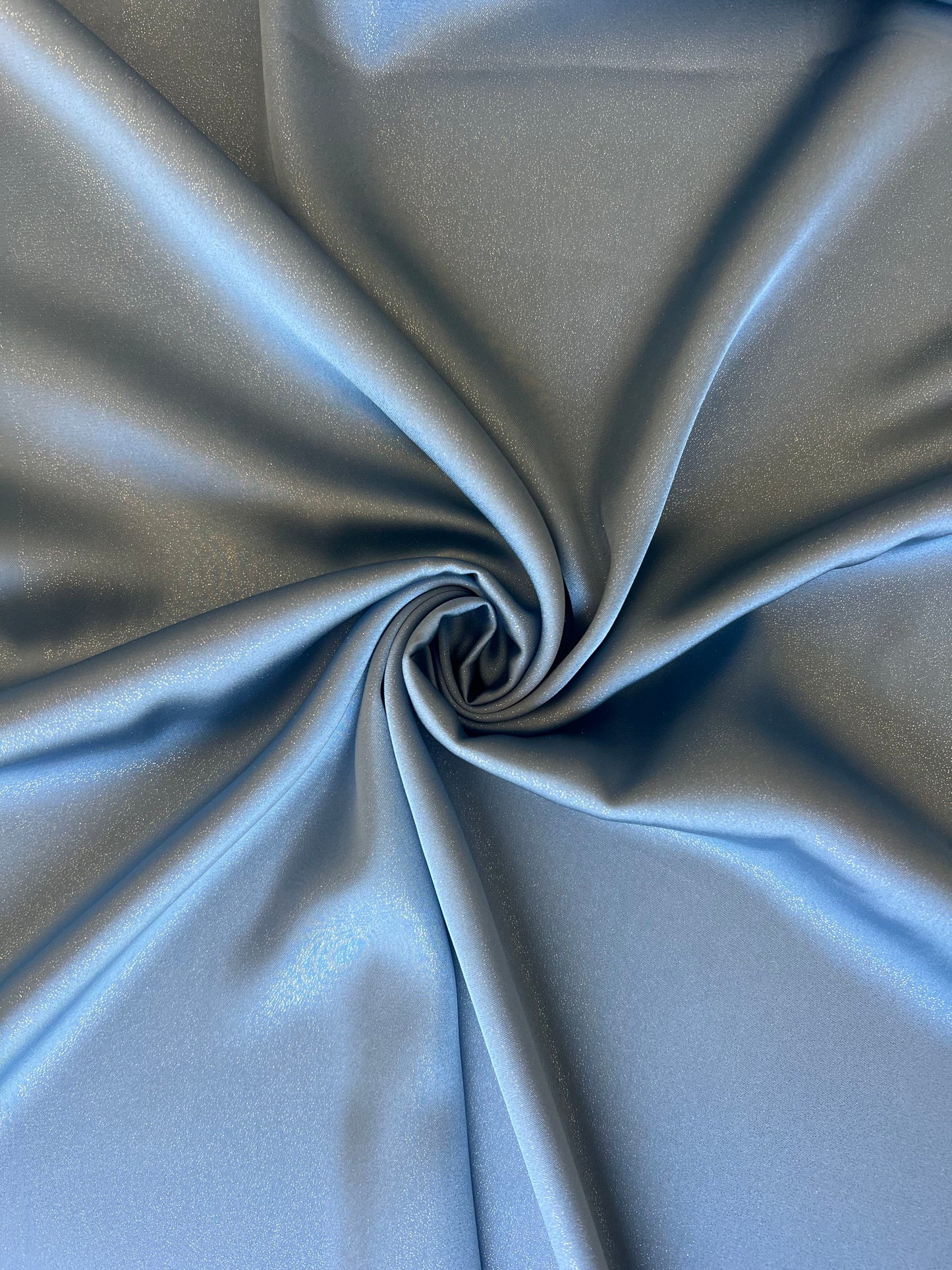 18401 DUSTY BLUE/SILVER FOIL BLUE EMBELLISMENT SATIN SOLIDS WOVEN