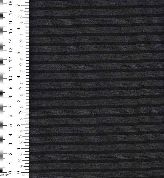 13999 STRIPE BLACK/CHARCOAL BLACK GREY KNITS PONTI/OTTOMAN STRIPES