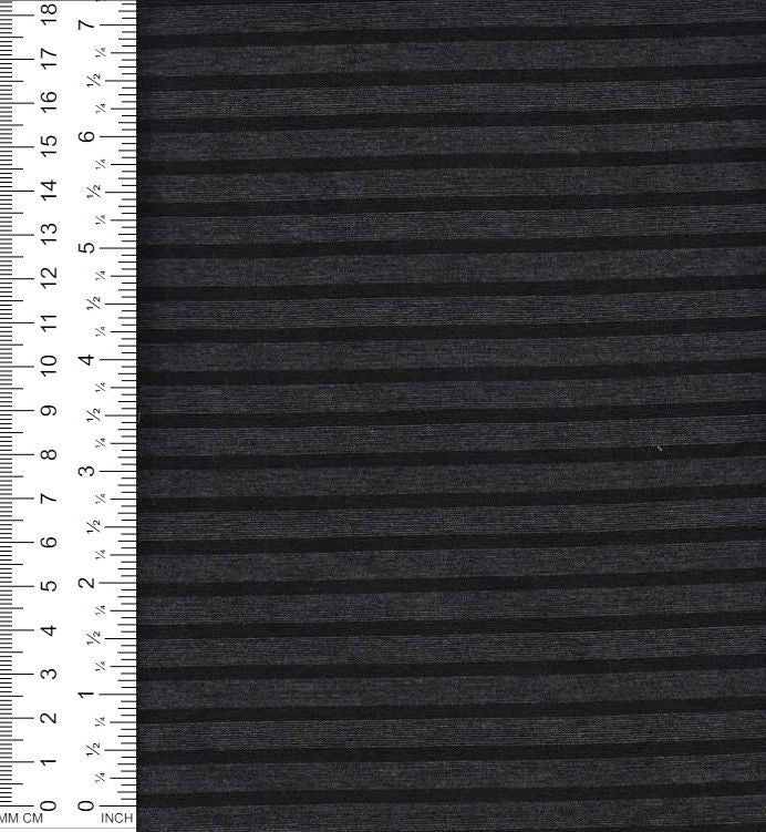 13999 STRIPE BLACK/CHARCOAL BLACK GREY KNITS PONTI/OTTOMAN STRIPES