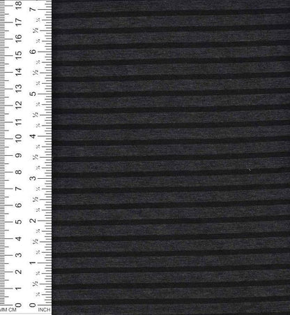 13999 STRIPE BLACK/CHARCOAL BLACK GREY KNITS PONTI/OTTOMAN STRIPES