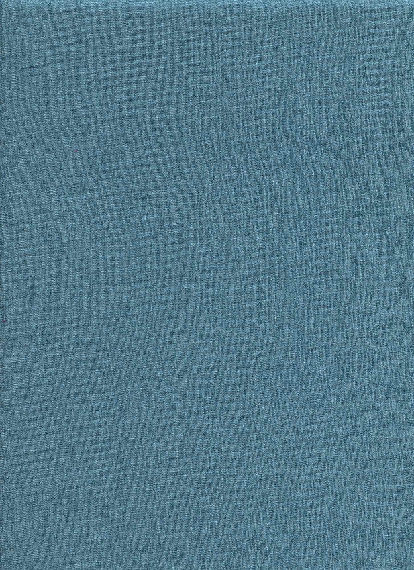 12121 MENTHOL BLUE CRINKLE CRUSH PLEATED KNITS RAYON SPANDEX RIBS SOLIDS