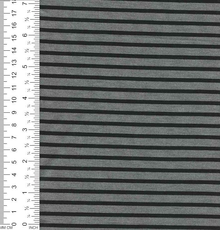 13999 STRIPE BLACK/SMOKE GREY BLACK GREY KNITS PONTI/OTTOMAN STRIPES