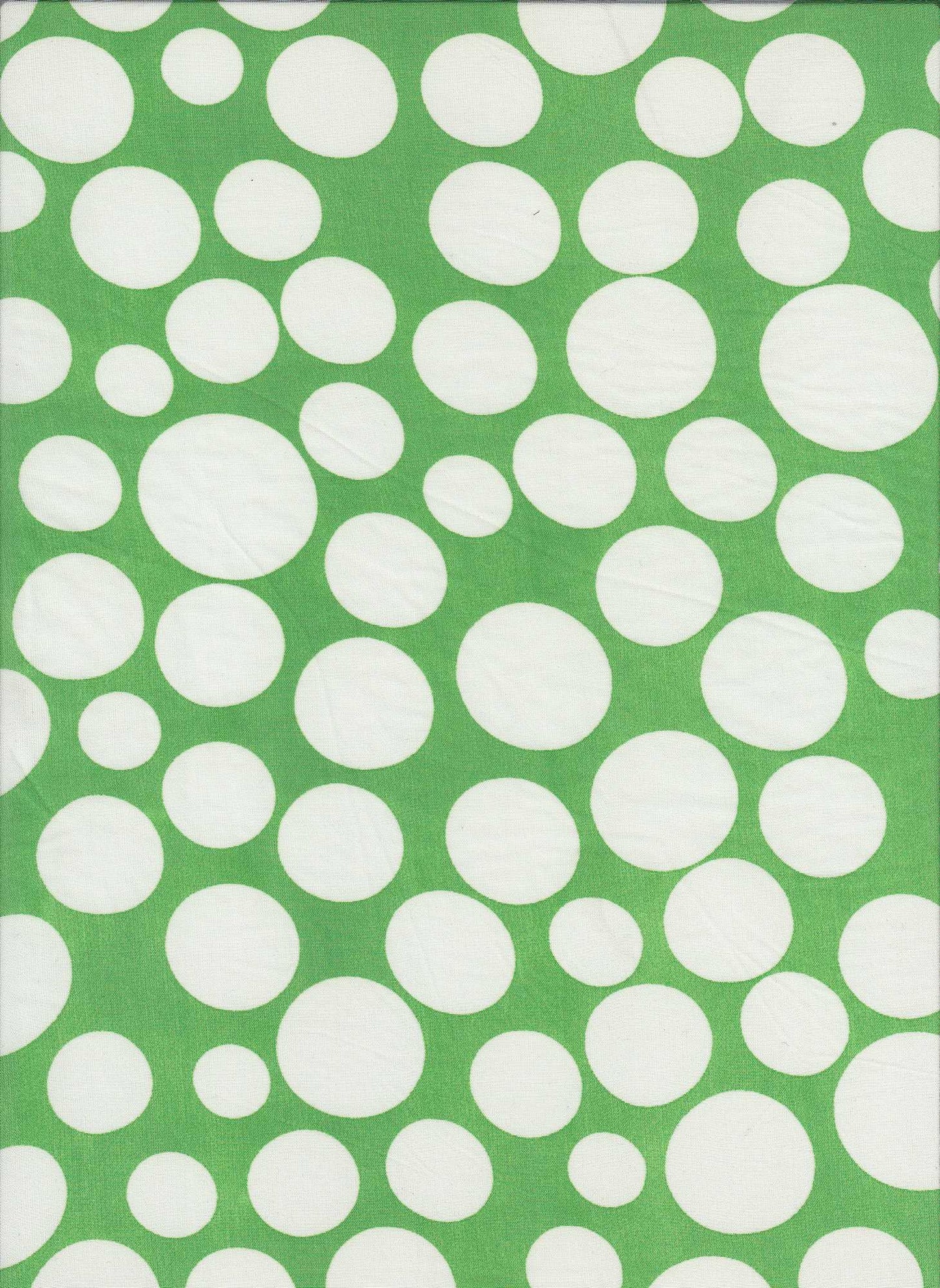 HMCHIFFON DOT KELLY GREEN CHIFFONS GREEN PRINTS WOVEN