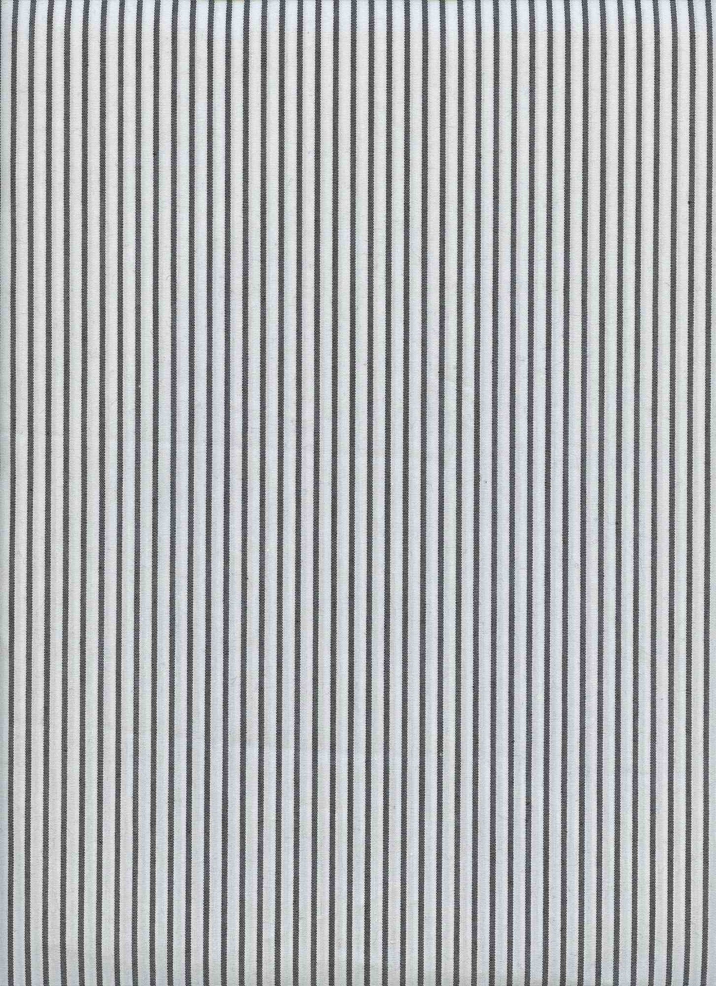 19415 WHITE/BLACK BLACK POPLIN PRINTS STRIPES WOVEN