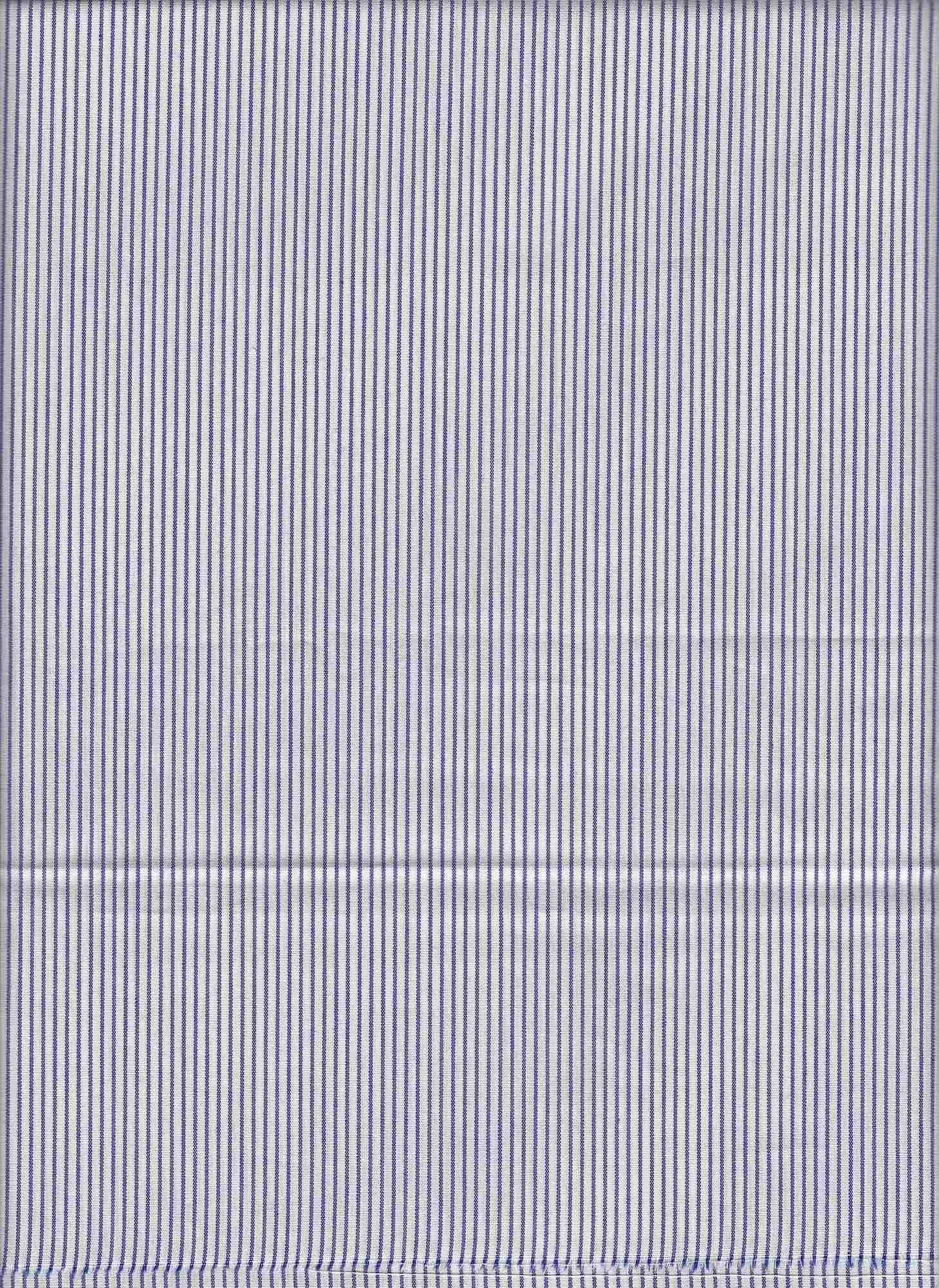 19420 WHITE/NAVY BLUE POPLIN PRINTS STRIPES WOVEN