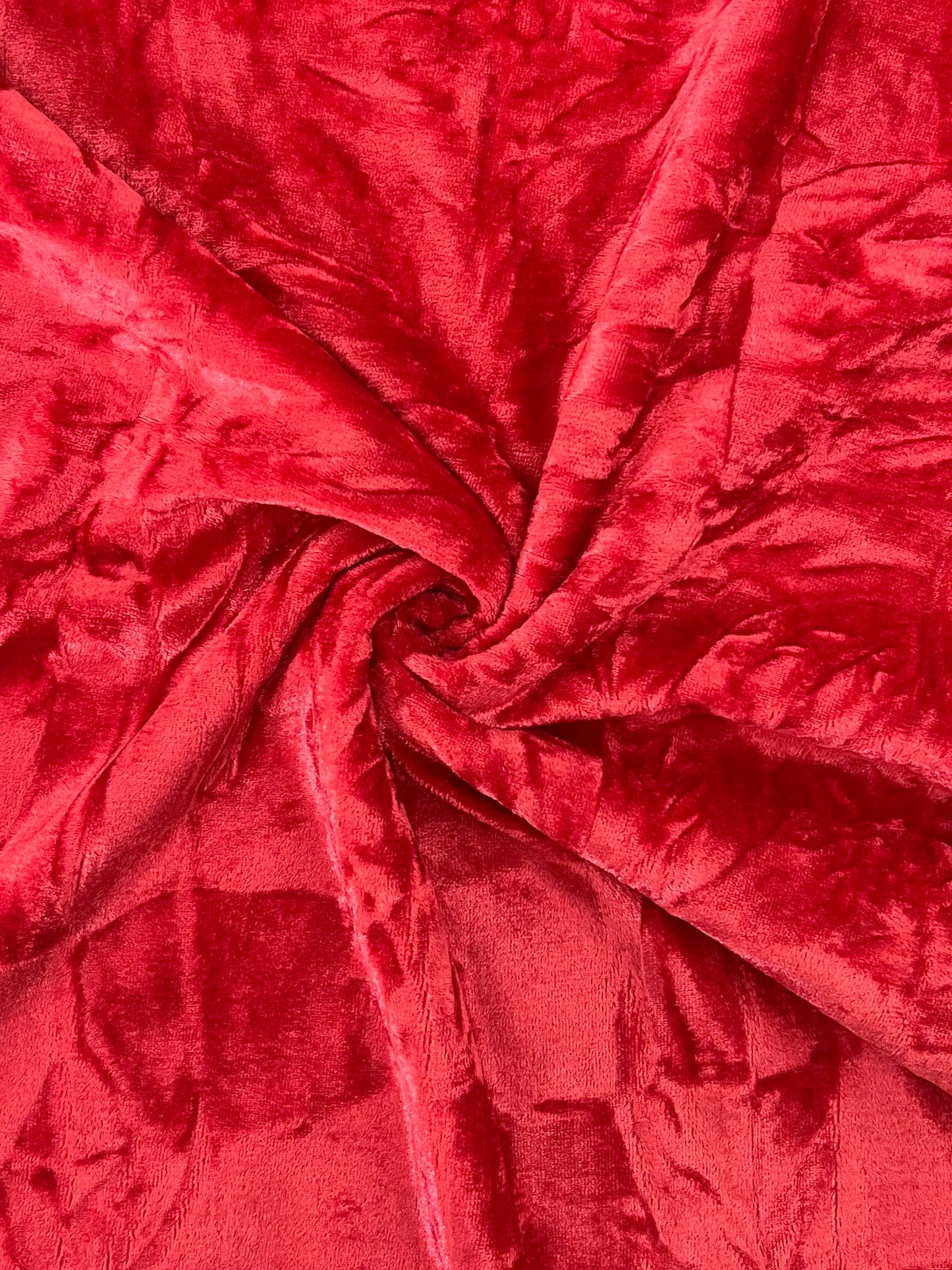 18384 REALLY RED COZY/BRUSH CRINKLE CRUSH PLEATED JACQUARD/NOVELTY KNITS RED SOLIDS VELOURS