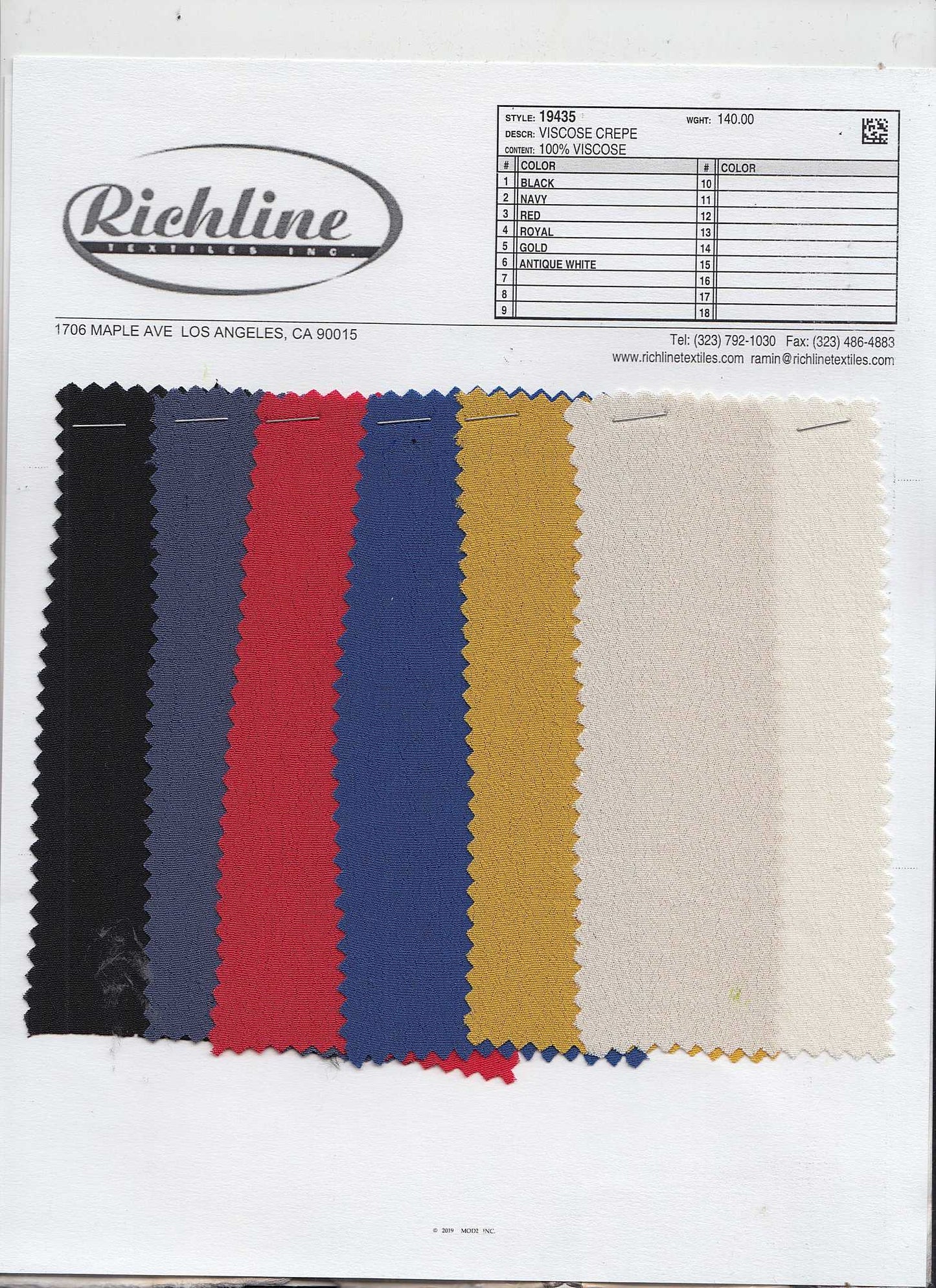 19435 ROYAL CREPE SOLIDS TEXTURED WOVEN