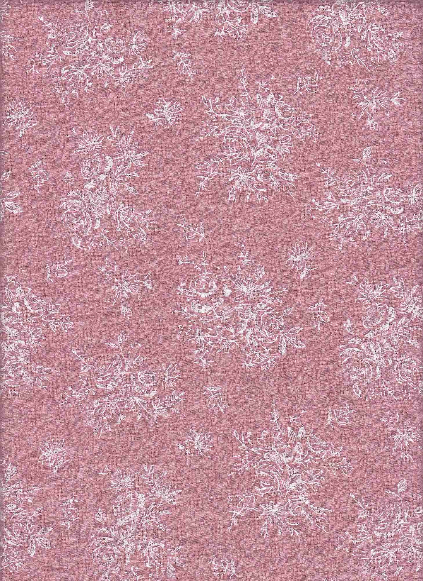 19445 MAUVE PINK PRINTS TEXTURED WOVEN