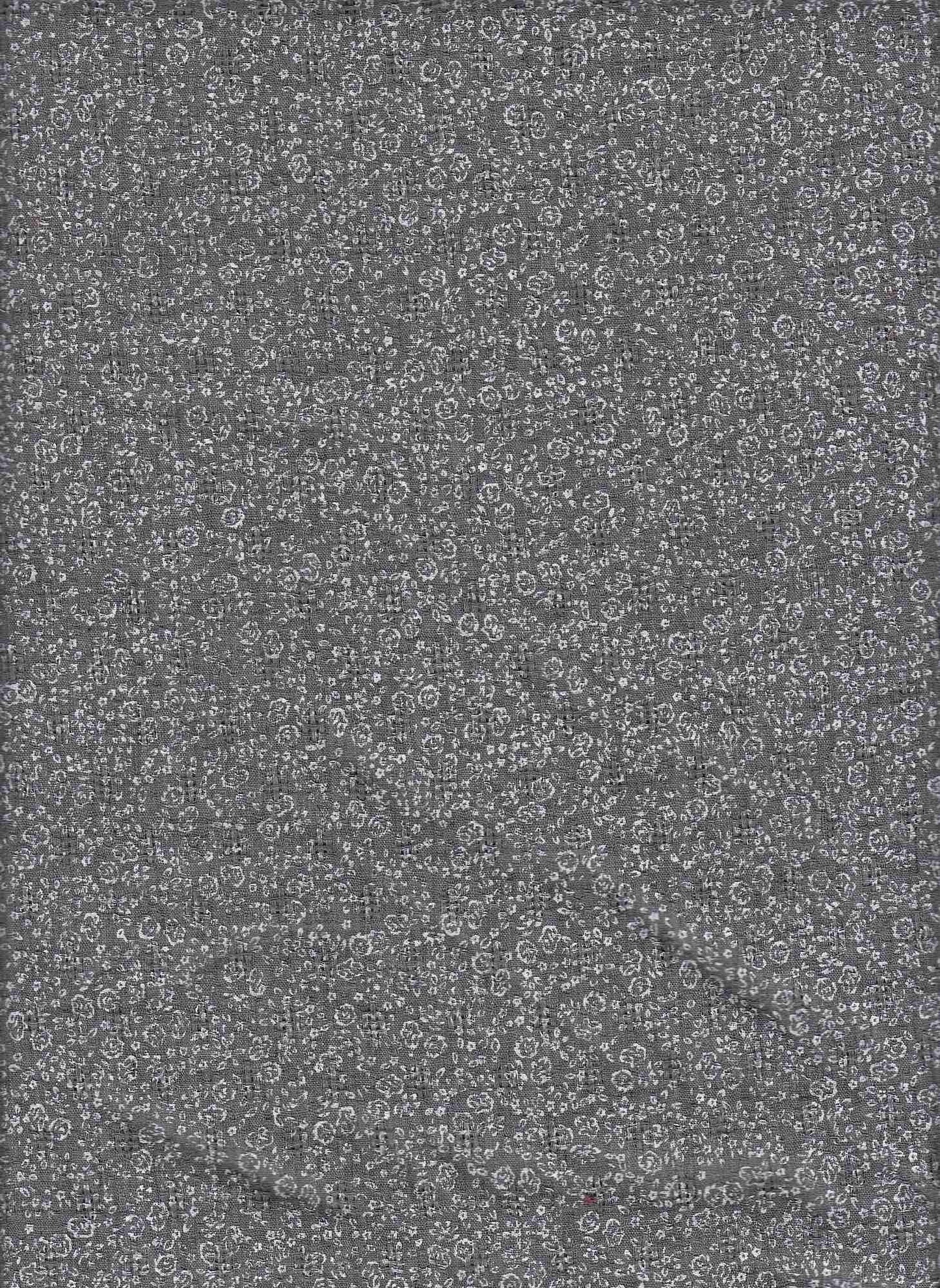 19446 CHARCOAL GREY PRINTS TEXTURED WOVEN
