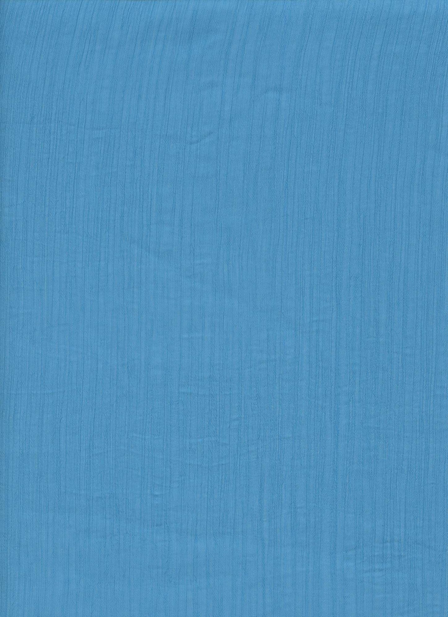 19603 NEON TURQ BLUE CHIFFONS CRINKLE SOLIDS WOVEN