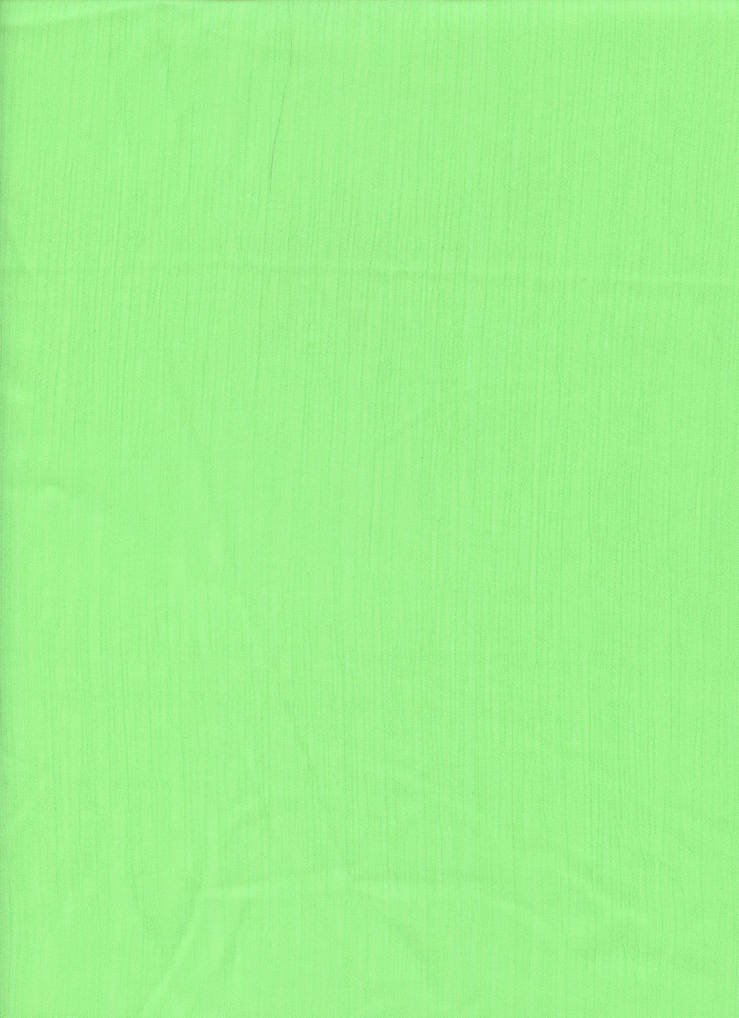 19603 NEON GREEN CHIFFONS CRINKLE GREEN SOLIDS WOVEN
