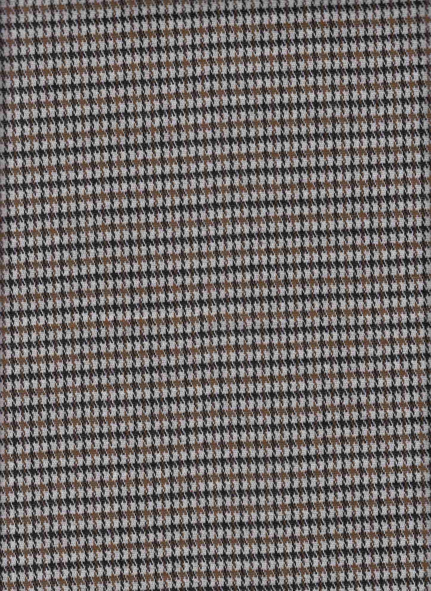 19477-A BROWN/TAN BROWN DOUBLE KNITS PLAID PRINTS