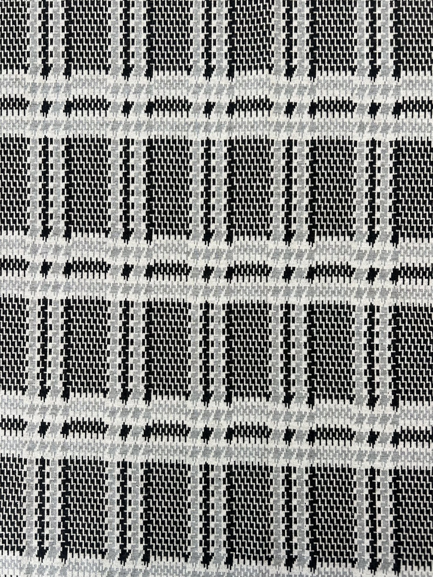 19491 GRAPHITE COZY/BRUSH DOUBLE KNITS GREEN GREY PLAID PRINTS
