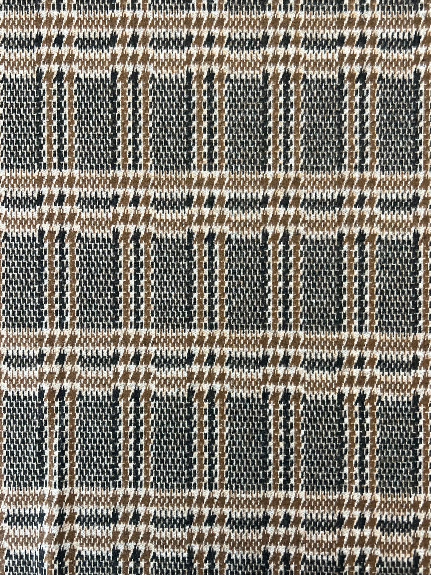 19491 COPPER BROWN COZY/BRUSH DOUBLE KNITS PLAID PRINTS
