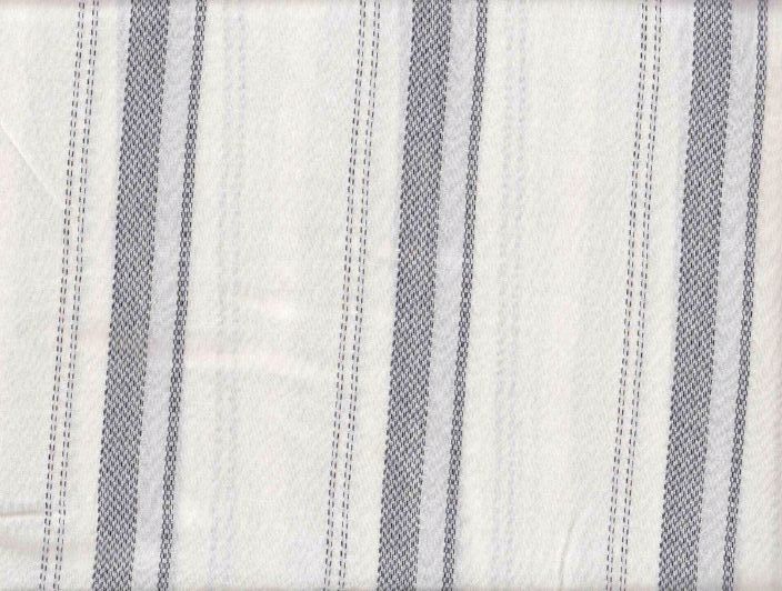 19493 WHITE/NAVY BLUE CHALLIS PRINTS STRIPES WHITE WOVEN