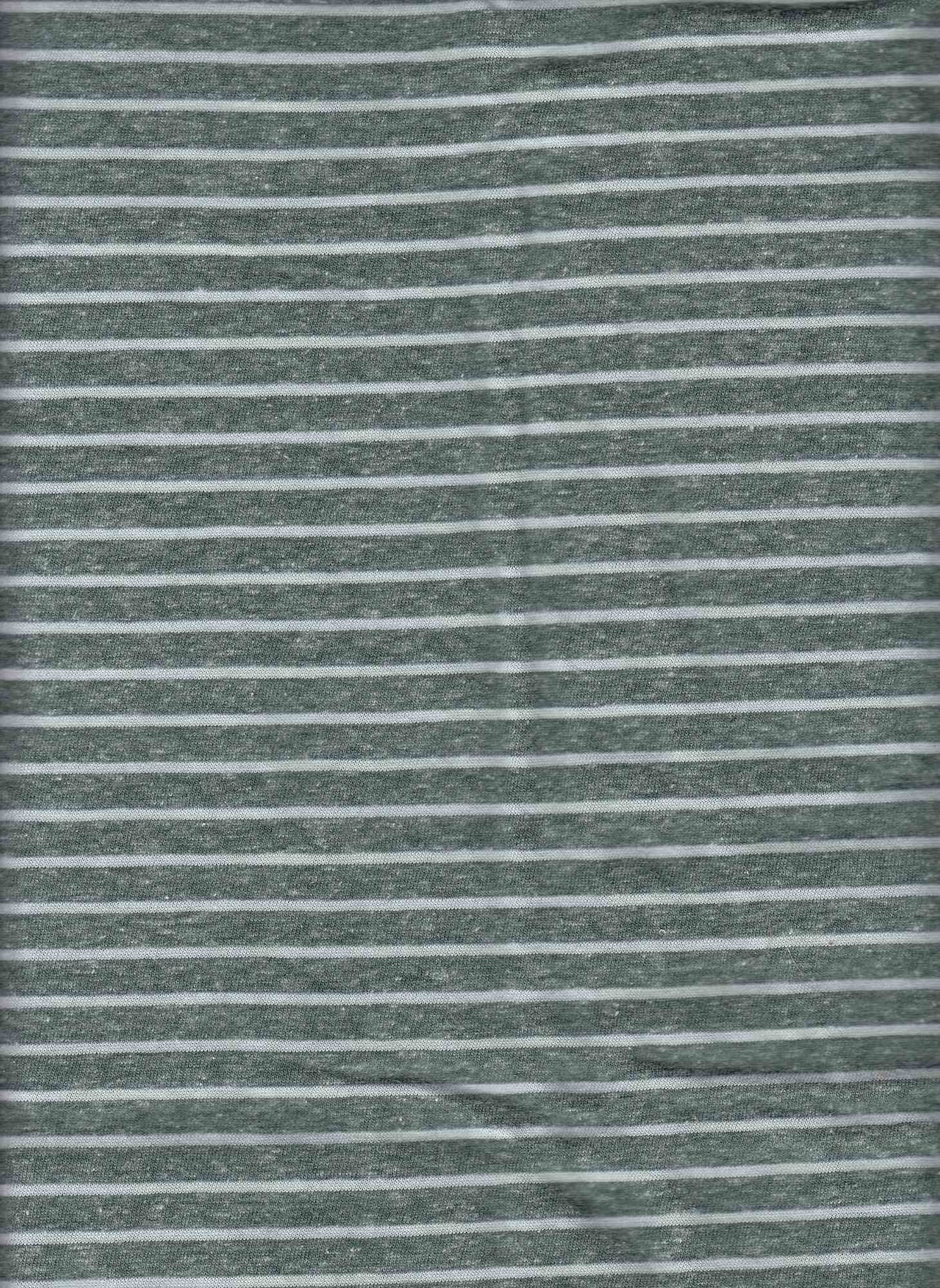 TRIBLEND STRIPE SPRUCE GREEN KNITS SLUB/NEPS STRIPES