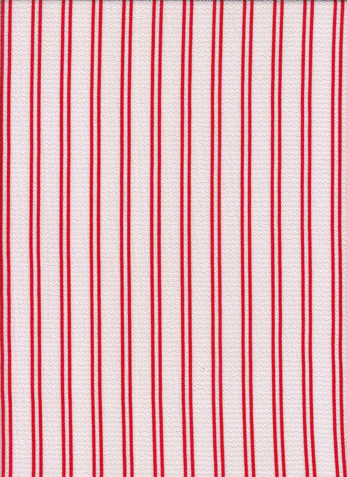 PSTR 10060 WHITE/RED CREPE PRINTS RED STRIPES WOVEN