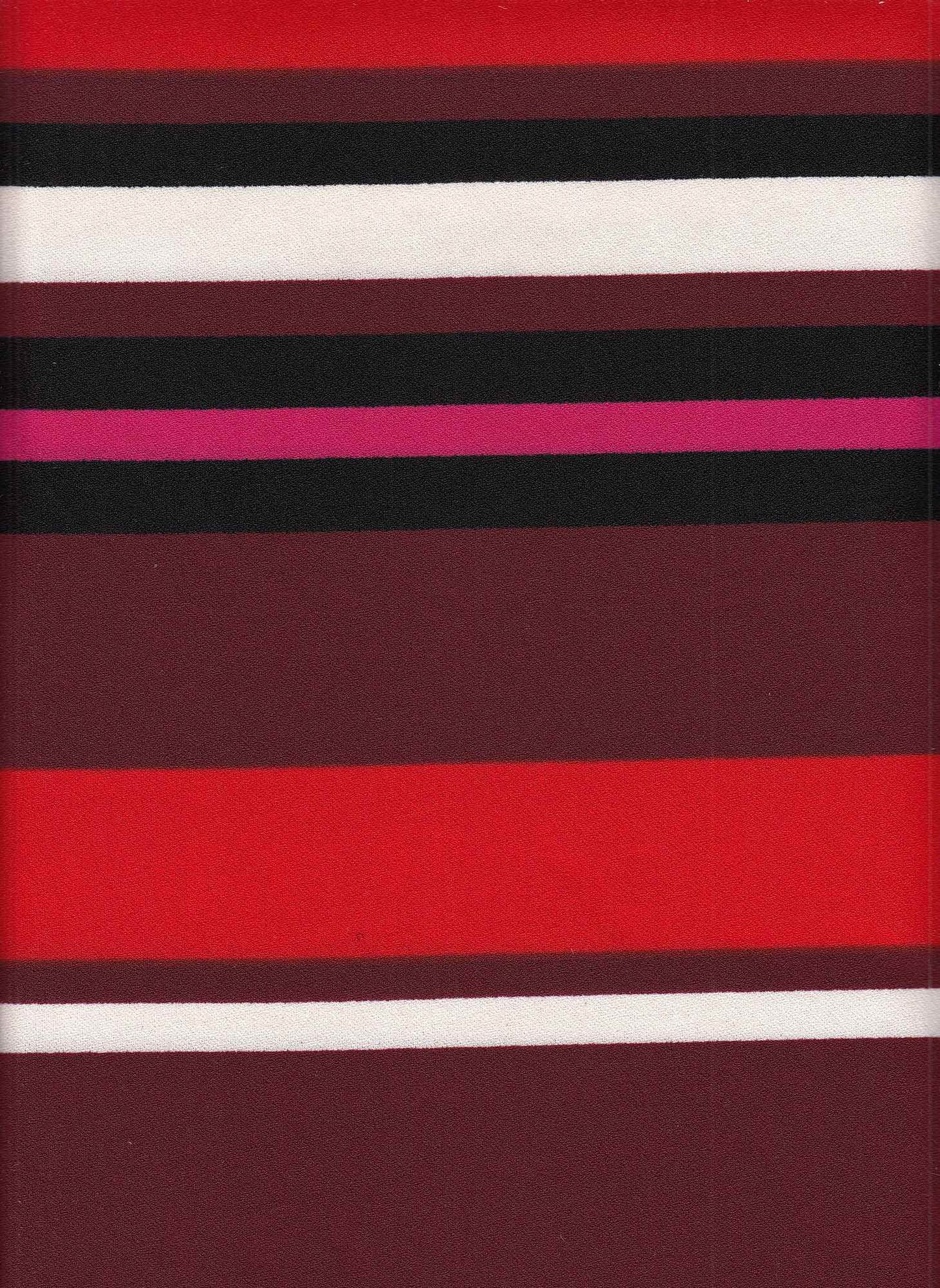 PSTR 10041 ELDERBERRY/RED/FUSCHIA KNITS PINK STRIPES TECHNO/CREPE/SCUBA