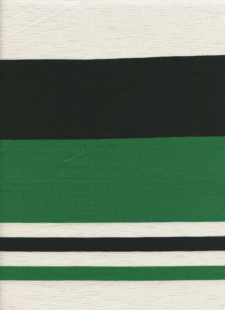 19511 KELLY GREEN KNITS RAYON SPANDEX STRIPES