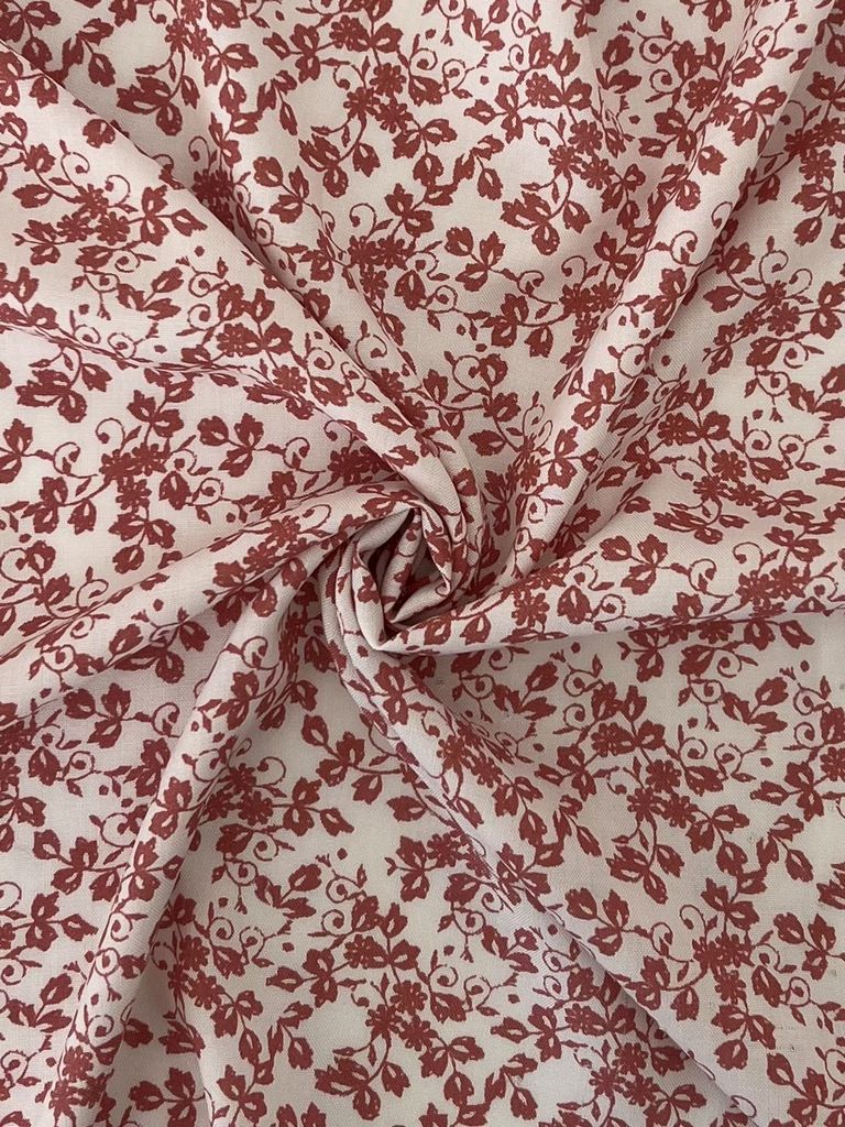 180617 CORAL CHALLIS ORANGE PRINTS WOVEN