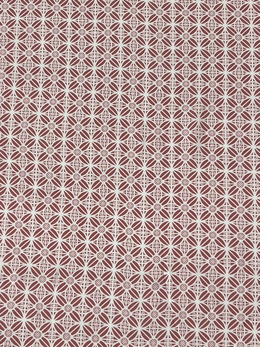 180616 LATTICE CORAL CHALLIS ORANGE PRINTS WOVEN