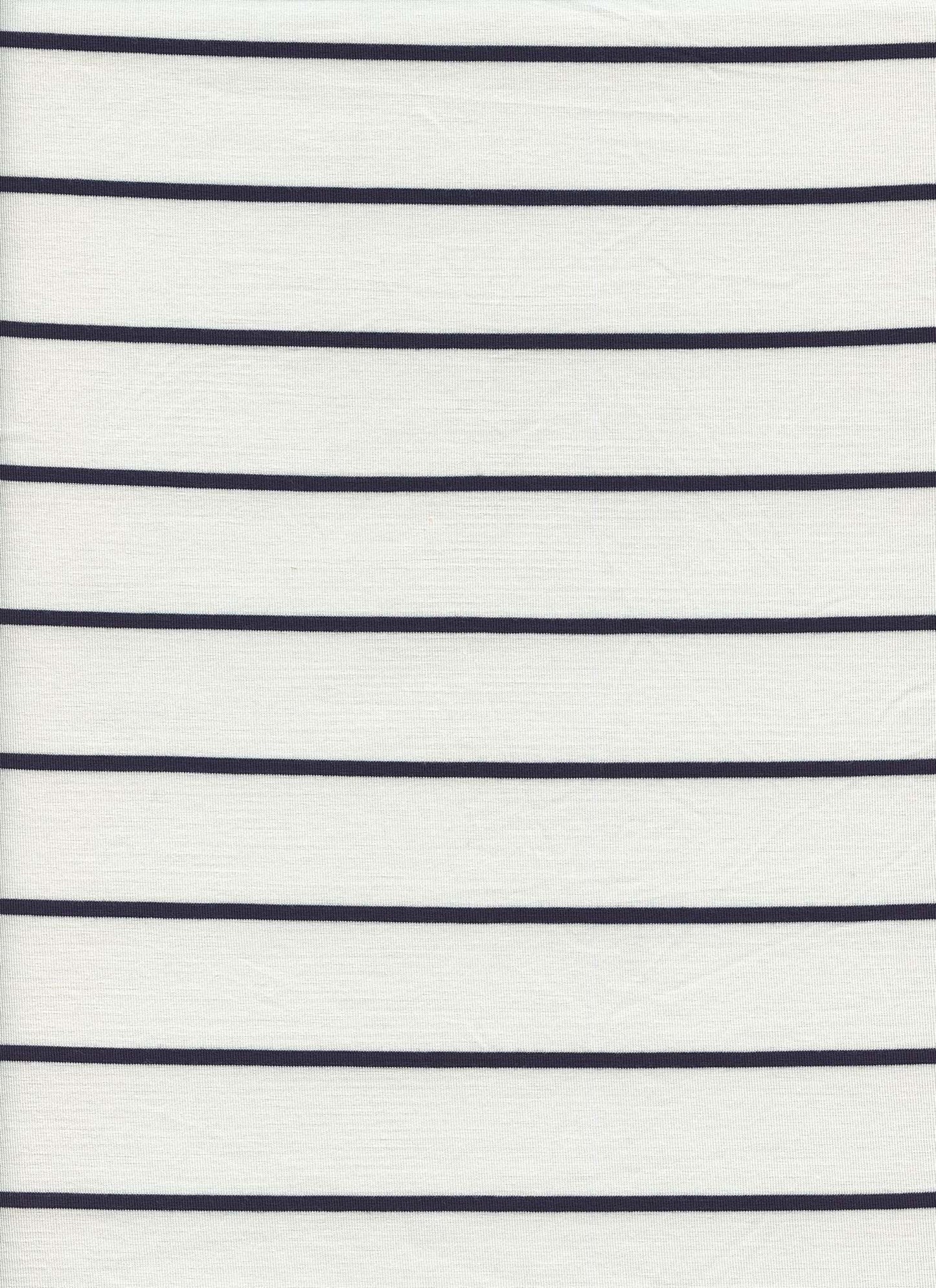 18319 STRIPE OFFWHITE/NAVY ATHLETIC JERSEY KNITS OFFWHITE/IVORY RAYON SPANDEX SOLIDS TOP SELLERS