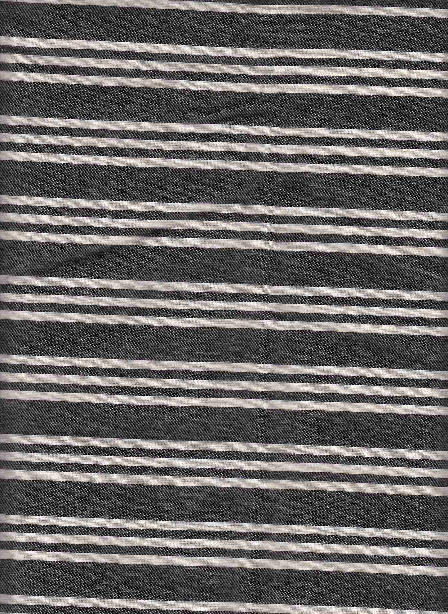 19531 BLACK BLACK PRINTS RECYCLED STRIPES WOVEN