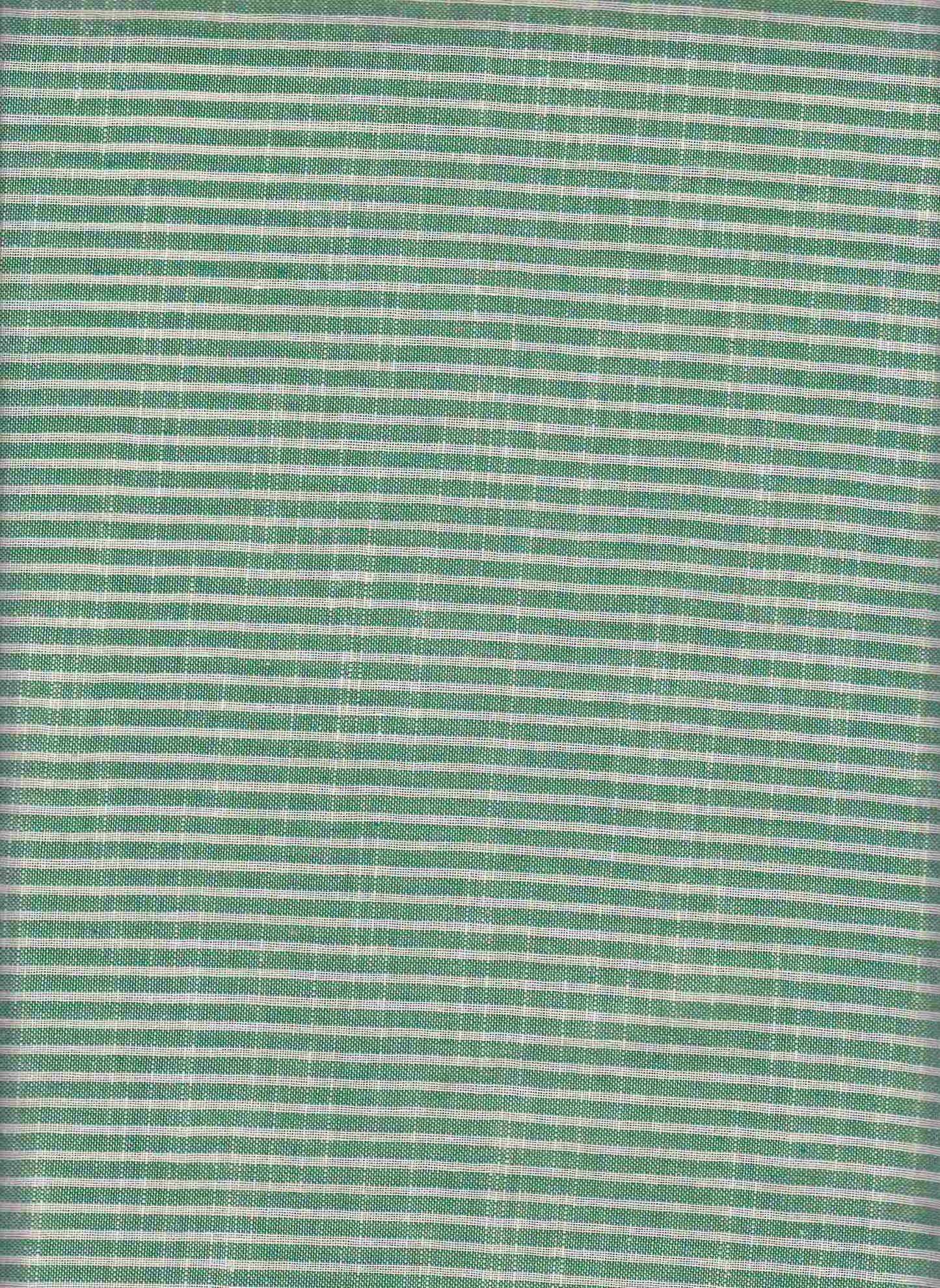 19532 GREEN GREEN PRINTS RECYCLED STRIPES WOVEN